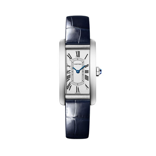 Cartier Tank Am&eacute;ricaine 35 x 19 mm quartz en acier inoxydable, petit mod&egrave;le image number 0