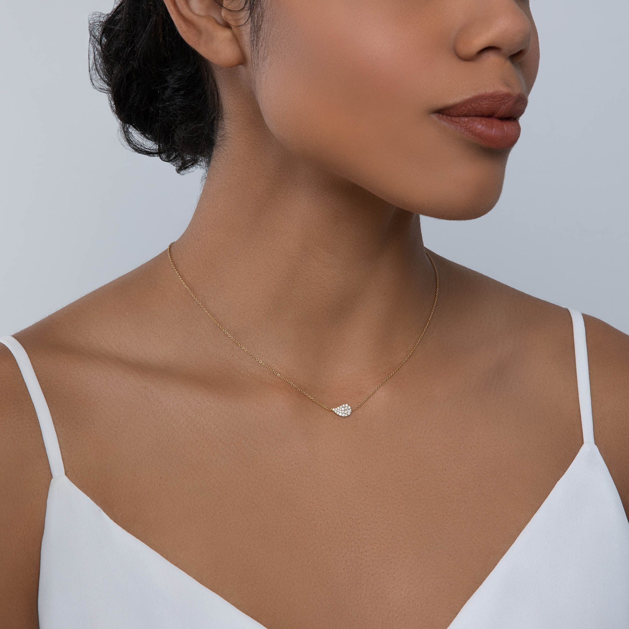 Gold necklace with a online