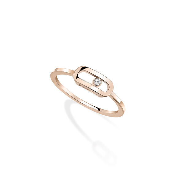 Move Uno Small Rose Gold and Diamond Ring