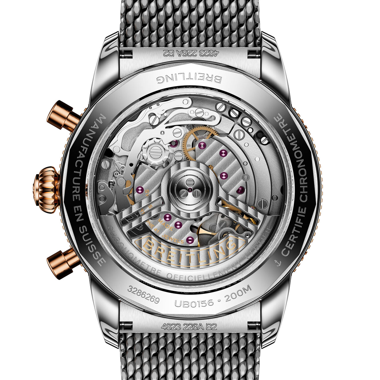 Breitling UB0156H11B1A1 SuperOcean Herritage B01 Automatic Chronograph 42 mm Stainless Steel and Red Gold image number 1