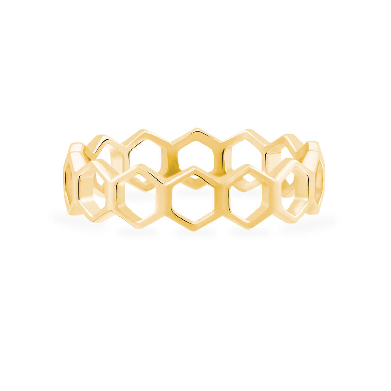 Stackable Yellow Gold Bee Chic Ring