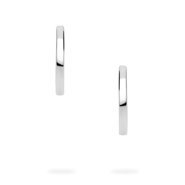 Sterling Silver 18 mm Thin Huggie Earrings