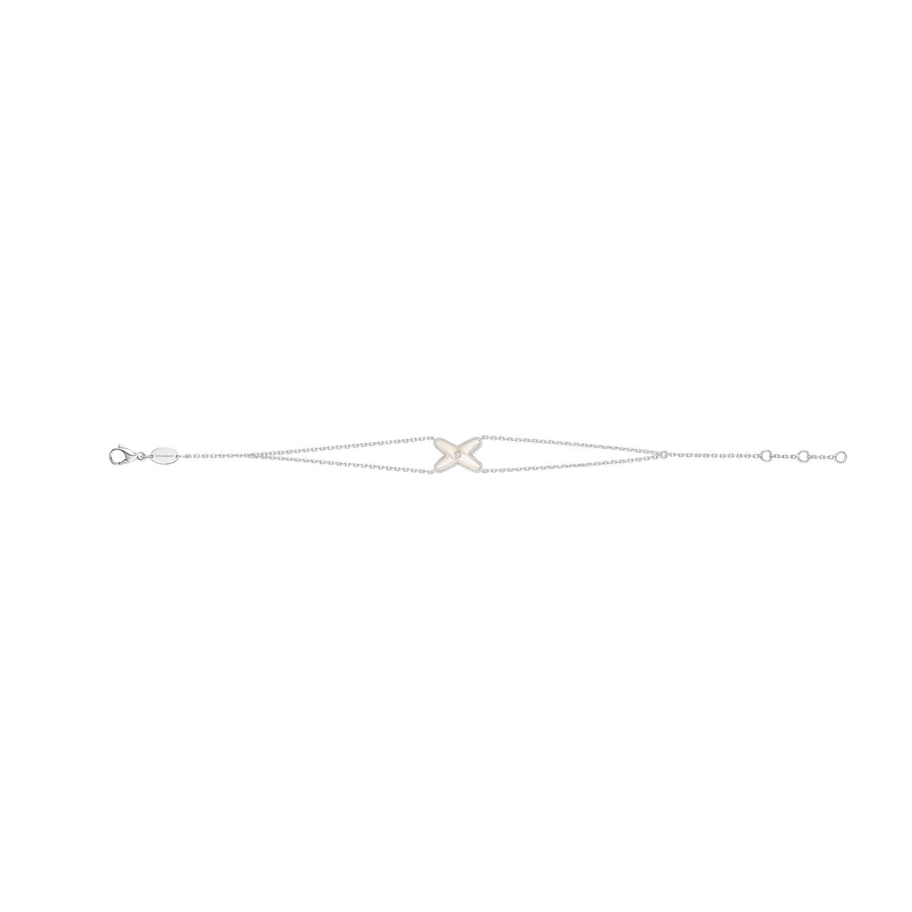 Jeux de Liens White Gold Mother-Of-Pearl Diamond Bracelet image number 1