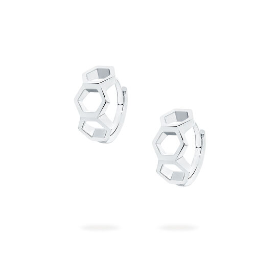 bijoux birks iconic silver bee chic huggie earrings image number 0