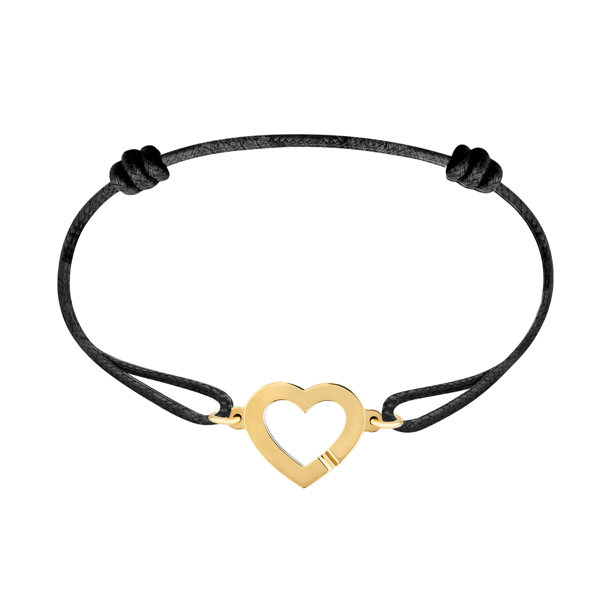 Double Coeurs R12 Yellow Gold Cord Bracelet