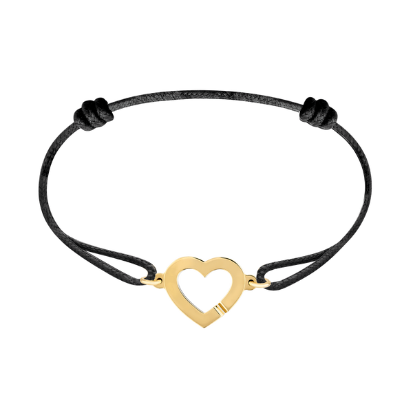 Double Coeurs R12 Yellow Gold Cord Bracelet