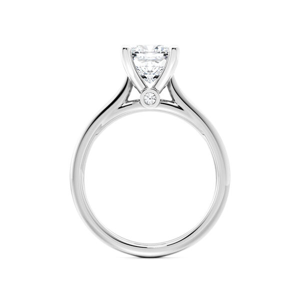 Cushion-Cut Solitaire Diamond Engagement Ring