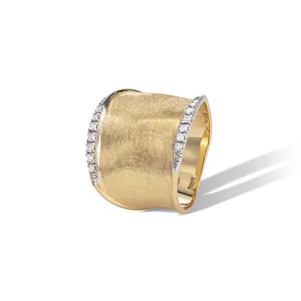 Lunaria Yellow Gold and Diamond Ring