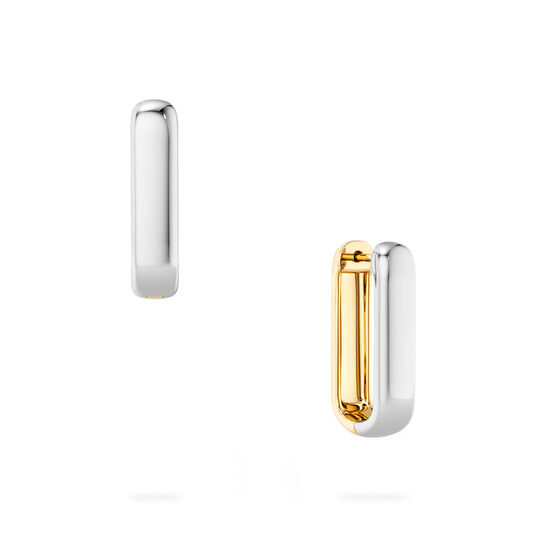 Birks Essentials Yellow and White Gold U-Shape Huggies, 22MM image number 0