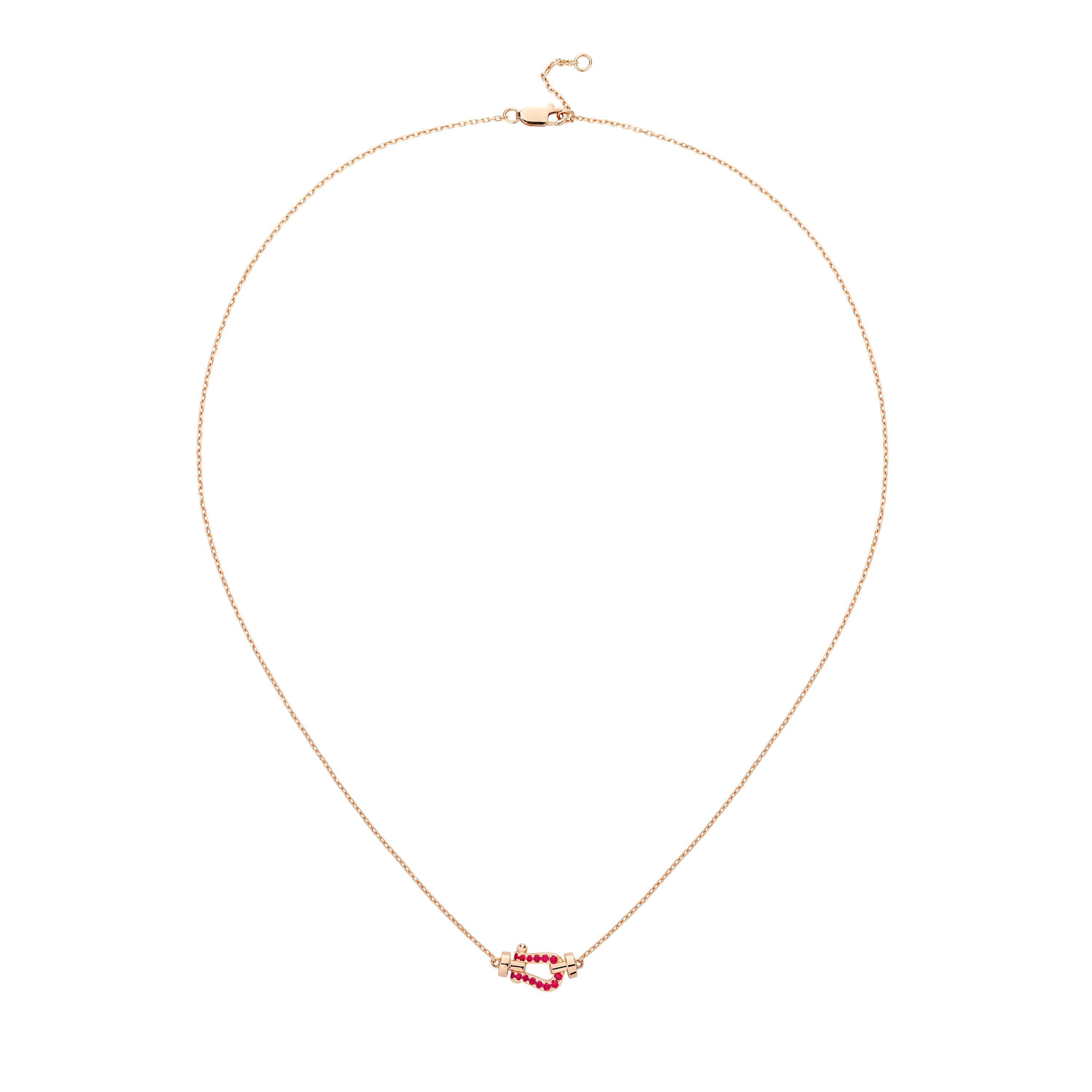 Force 10 Small Rose Gold and Ruby Pavé Pendant