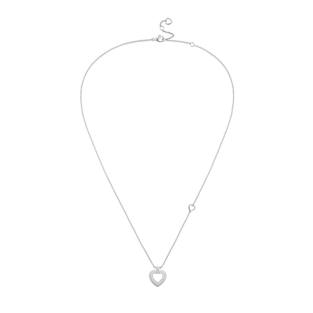 Pretty Woman Small White Gold and Diamond Heart Pendant