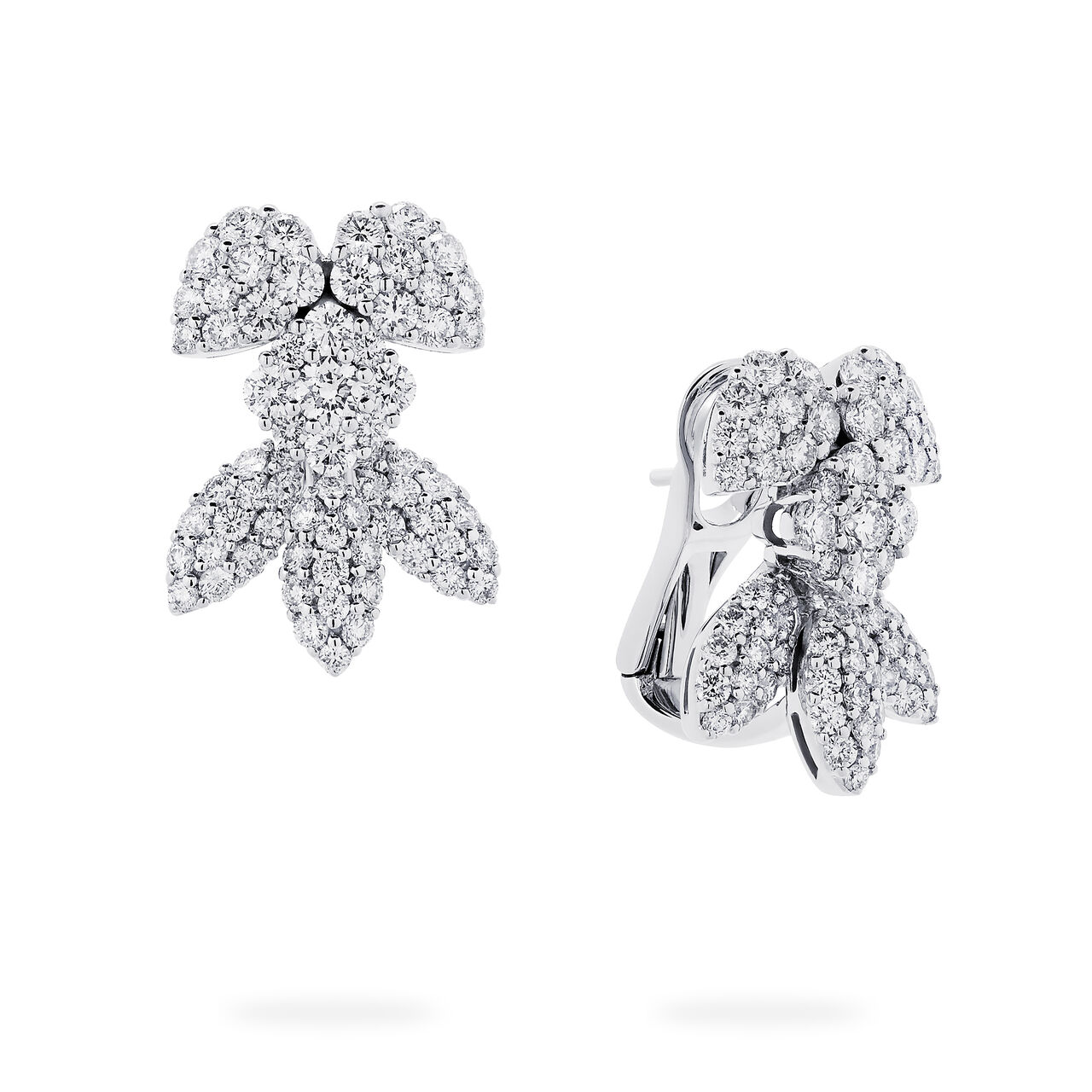 Maple Leaf Diamonds Winter Snowflake Earring Jackets JJ1005