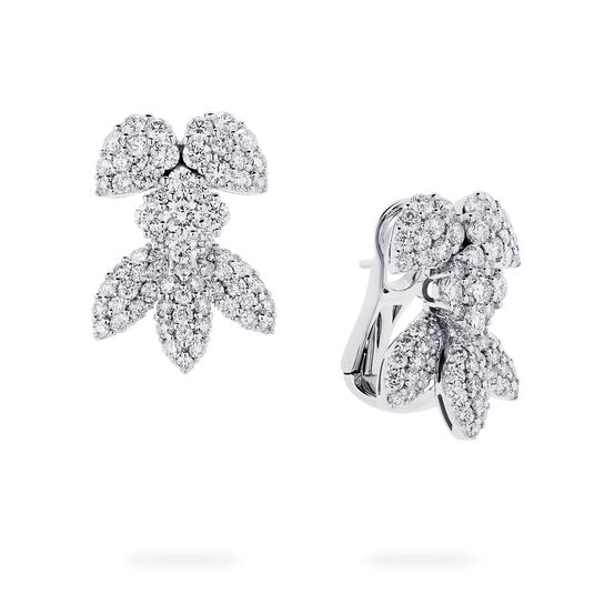 Birks Snowflake Diamond Earrings in White Gold 450010728096 Angle image number 2