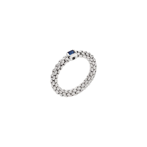 Bague Souls Flex'it en or blanc avec sapphir bleu