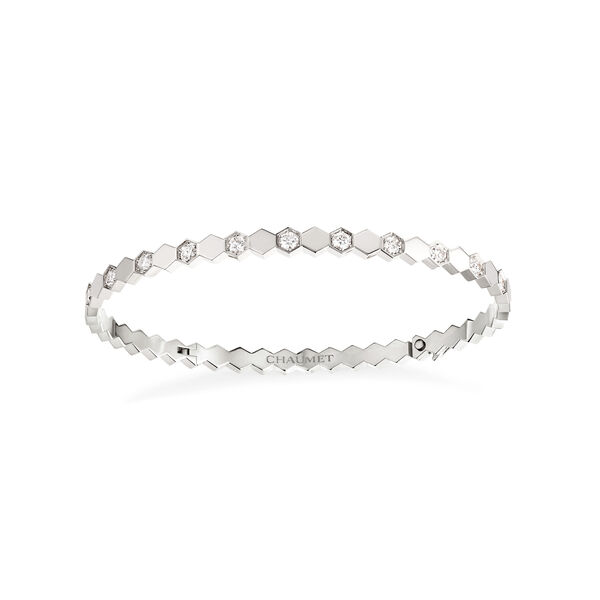 Bee de Chaumet White Gold and Diamond Bangle