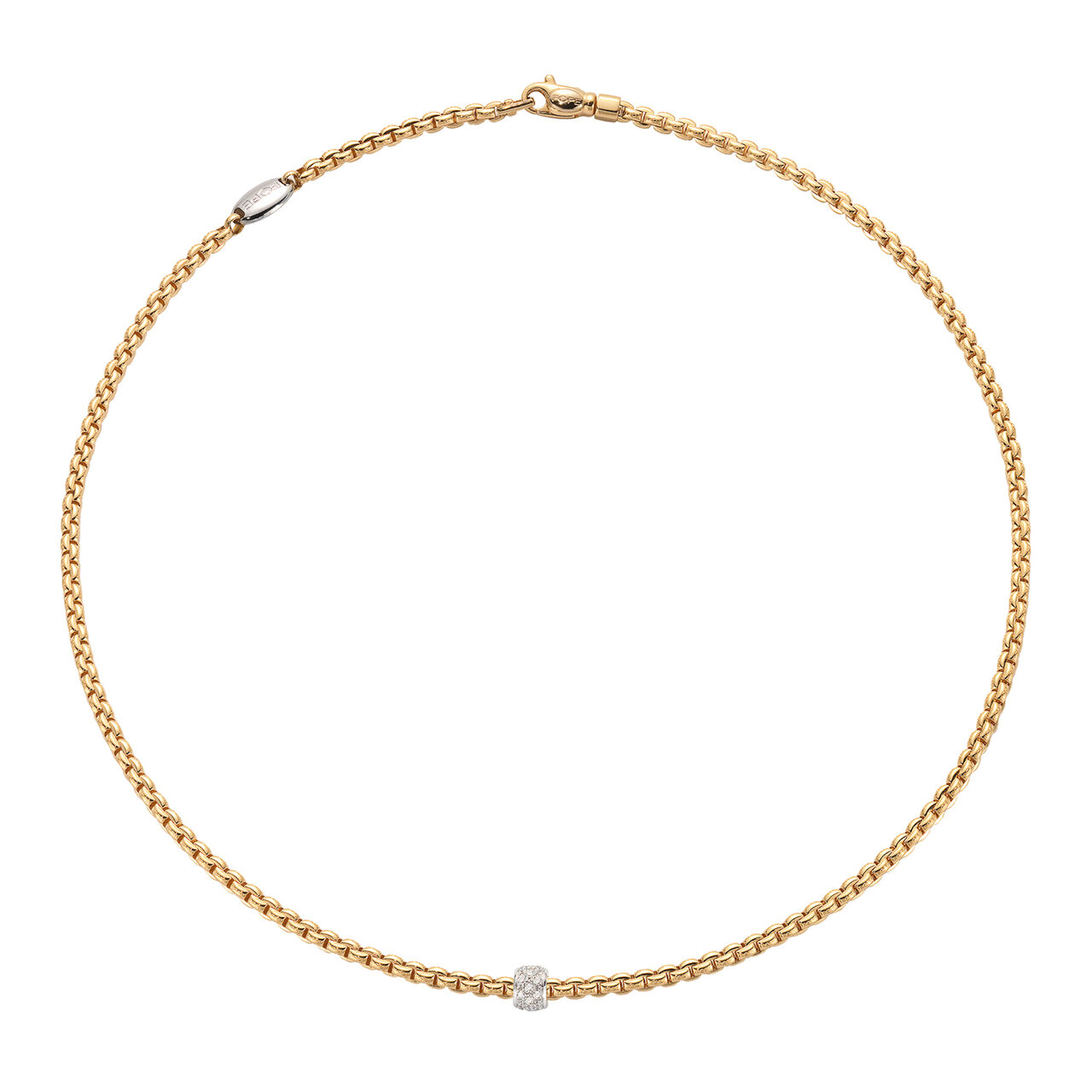 Eka Tiny Yellow and  Diamond Pavé Necklace image number 0