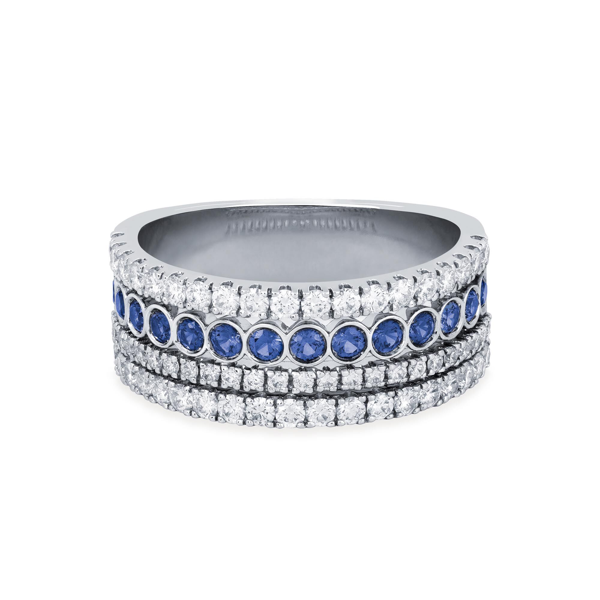 Gold band with sapphire store
