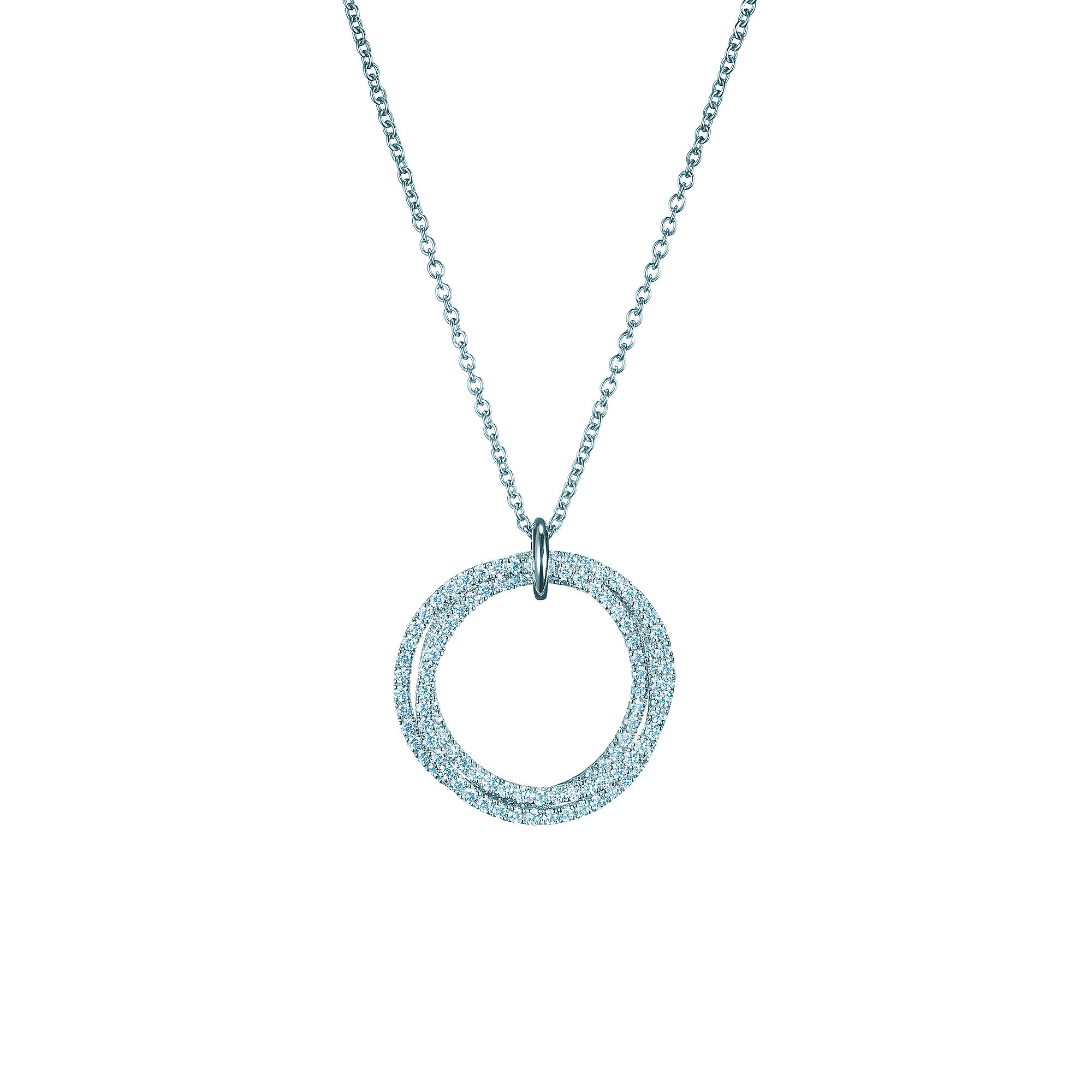 Large Diamond Circle Necklace Birks Ros e du Matin