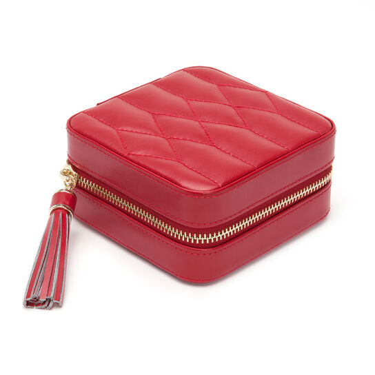 maison birks wolf caroline red zip travel case 329972 image number 1