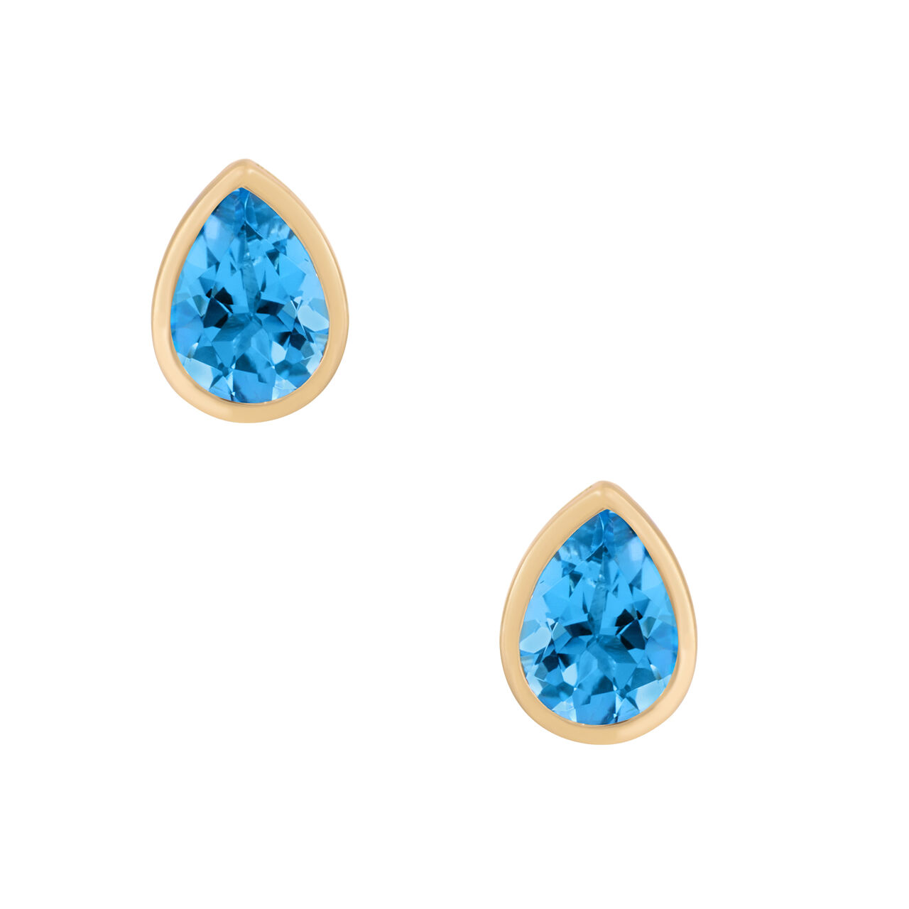 Pear Shape Topaz Stud Earrings image number 1