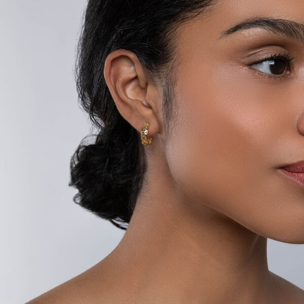 Boucles d'oreilles anneaux en or jaune