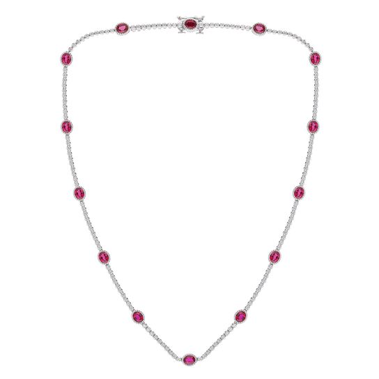 maison birks salon ruby linked necklce sg04574n 8br front full image number 1