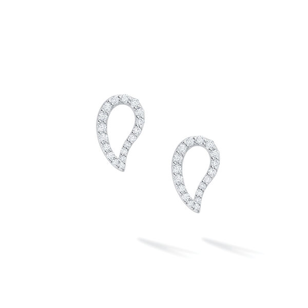 Small Diamond and White Gold Stud Earrings