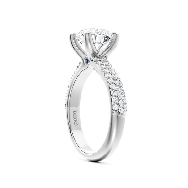 Pav&eacute; Solitaire Engagement Ring