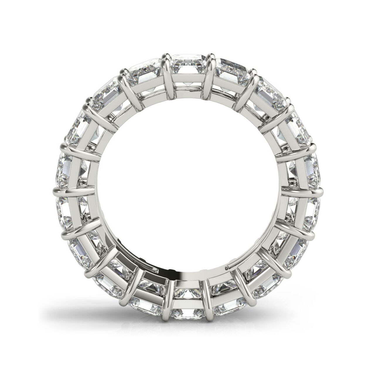Alliance platine et diamants taille émeraude 5.06 ct-6.5 image number 3
