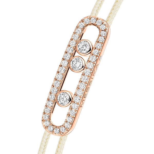 Bracelet Care(s) en or rose avec pavé de diamant