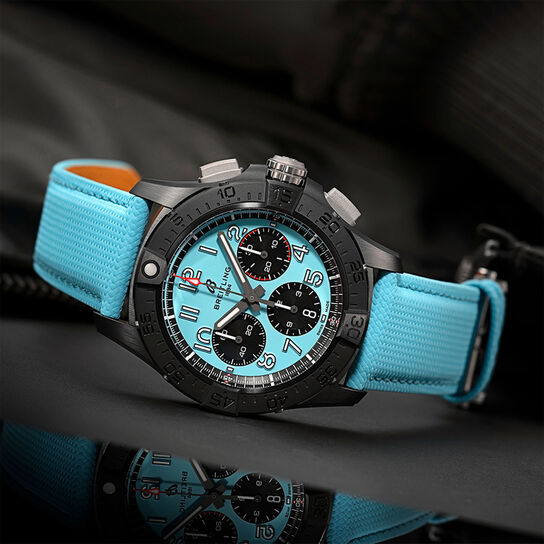 Breitling SB0146101L1X1 Avenger Night Mission B01 Automatic Chronograph 42 mm Titanium and Ceramic lifestyle image number 1