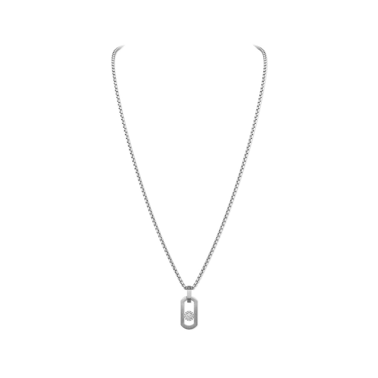 So Move XXL Titanium and Diamond Pendant-messika image number 0