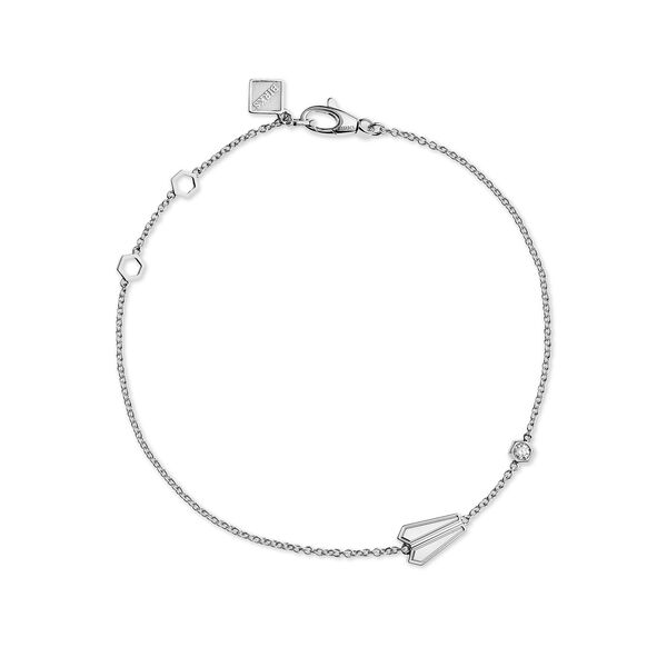 Sterling Silver and Diamond Bracelet