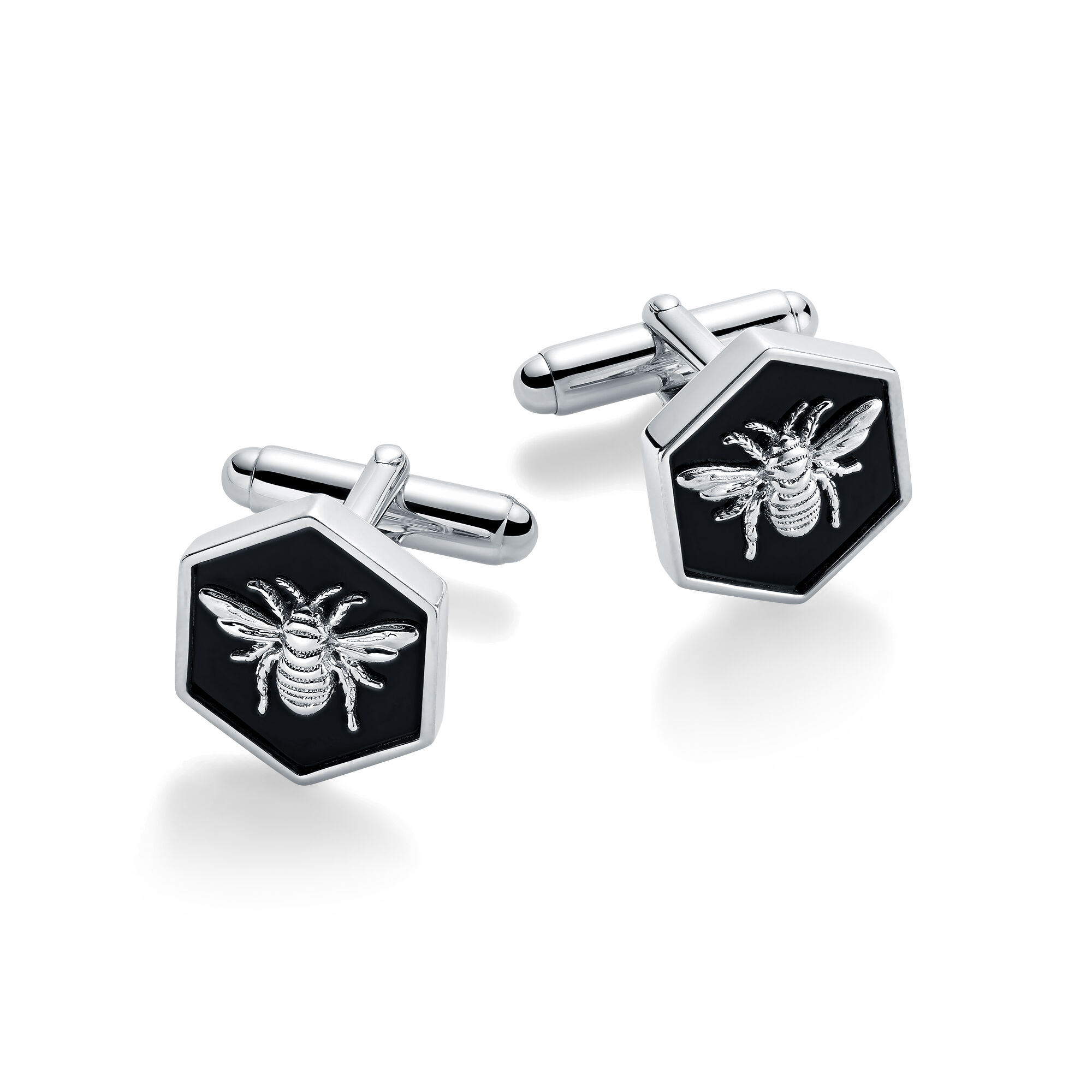 Bee cufflinks silver shop