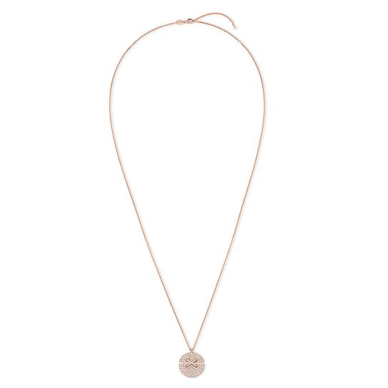 Jeux de Liens Harmony Small Rose Gold Diamond Pavé Necklace image number 1