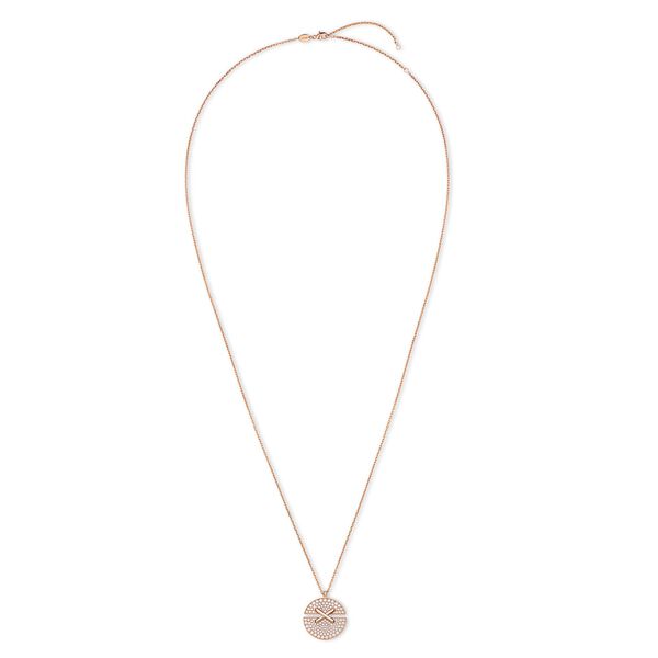 Jeux de Liens Harmony Small Rose Gold Diamond Pavé Necklace