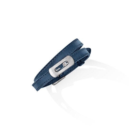 Messika Paris - My Move Titanium Diamond Leather Bracelet Angle image number 1