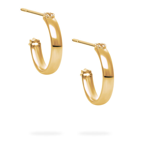 Yellow Gold Muse 15 mm Hoop Earrings