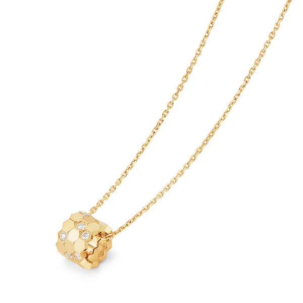 Pendentif Bee de Chaumet en or jaune avec diamants, petit modèle