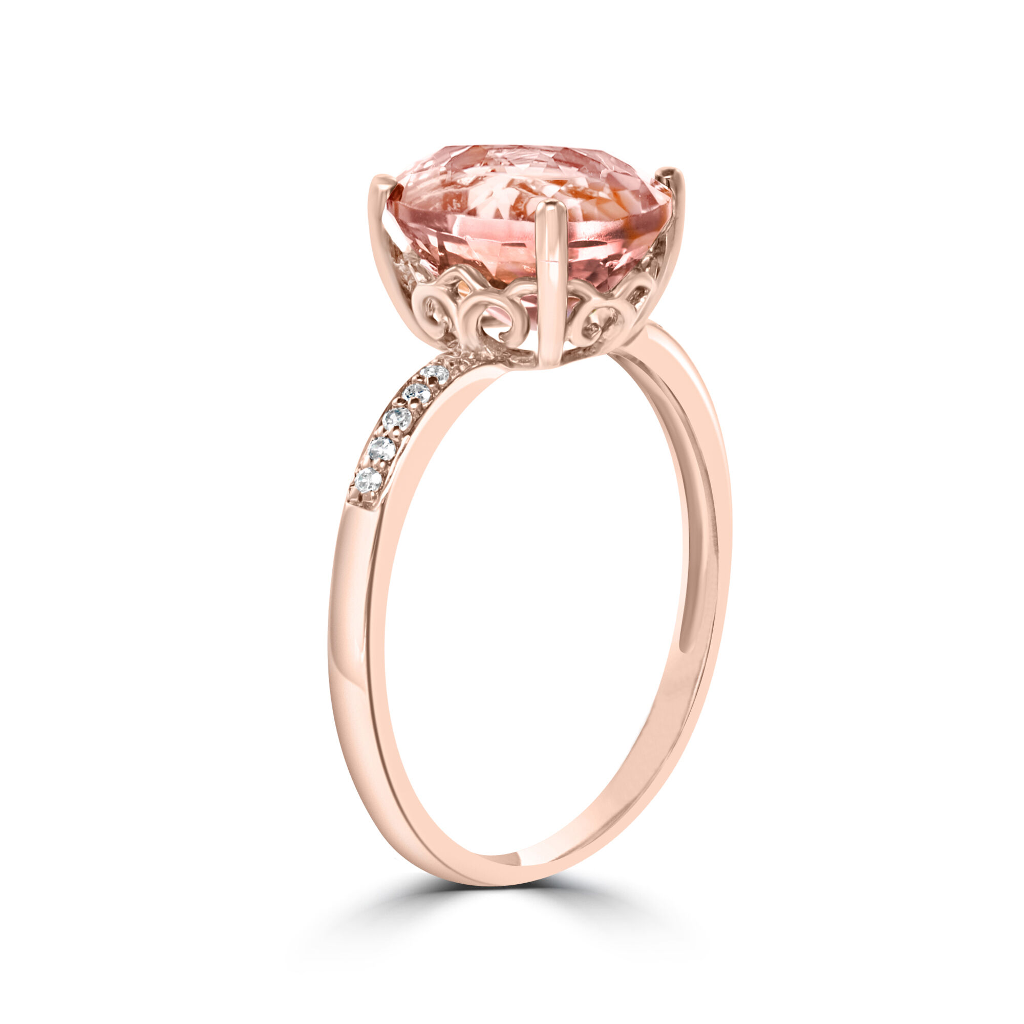 Pink diamond engagement ring rose clearance gold
