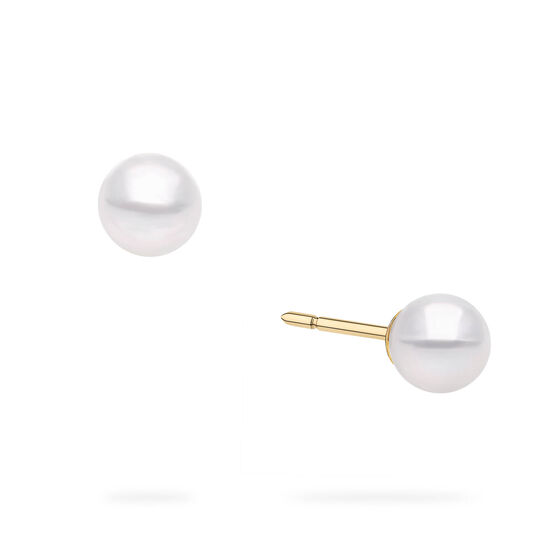 Birks Pearls Boucles d'oreilles en perles Akoya de 8 &agrave; 8,5 mm en or jaune image number 0