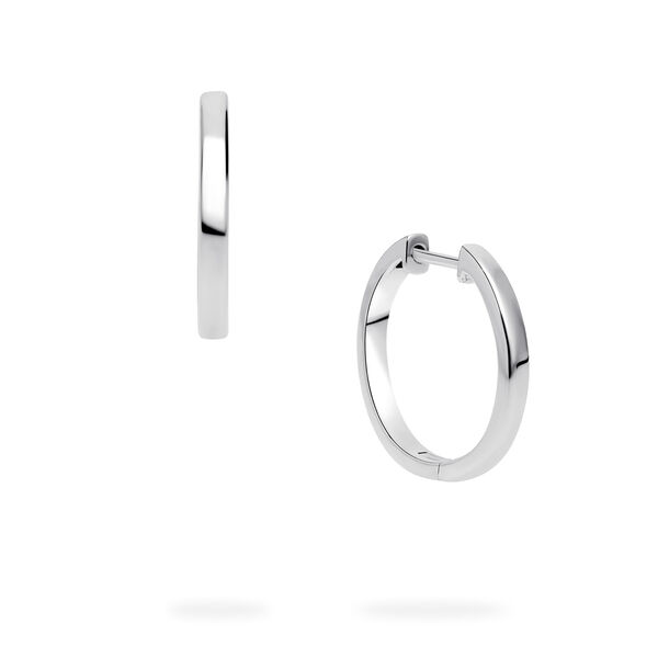 Sterling Silver 18 mm Thin Huggie Earrings