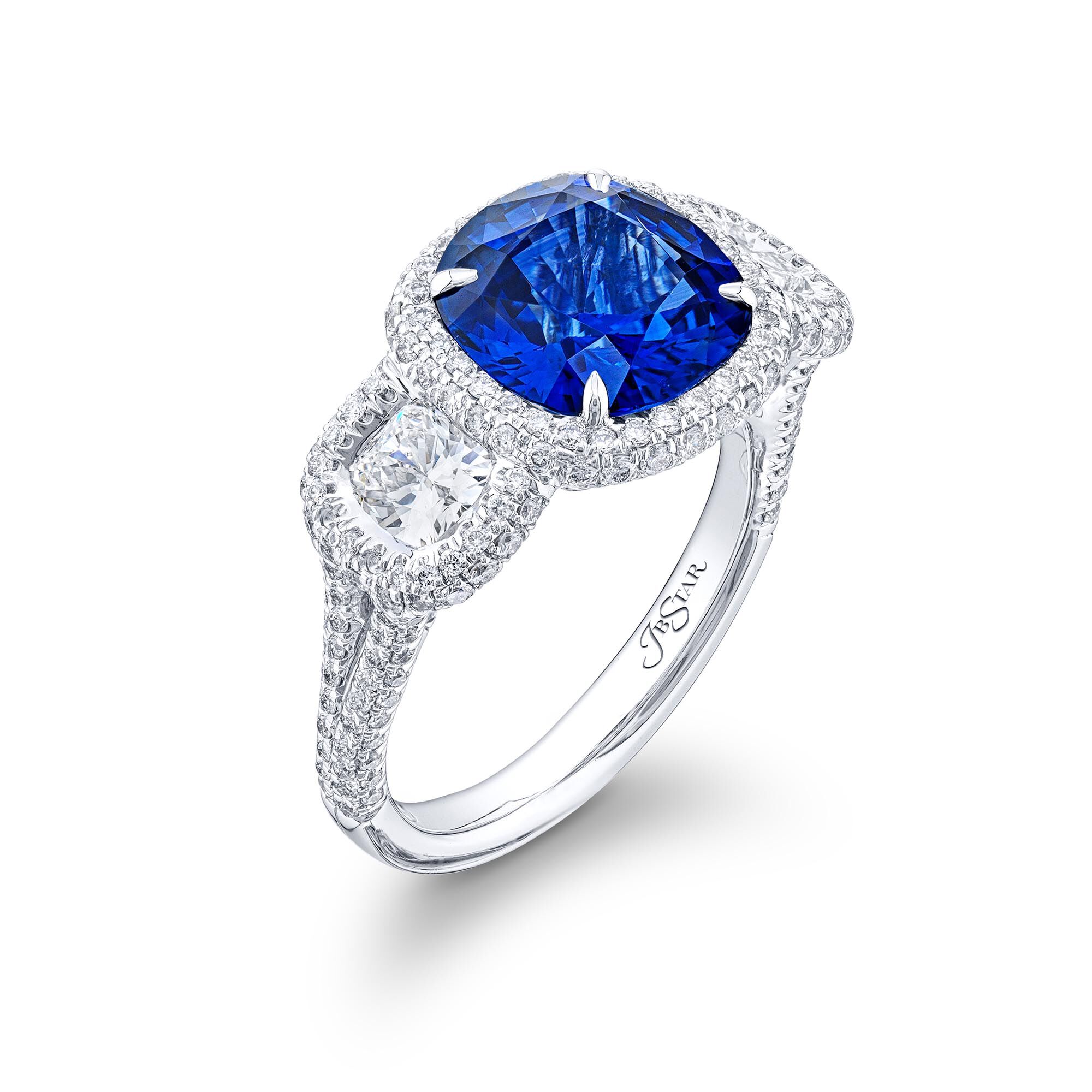 Platinum sapphire cheap engagement ring