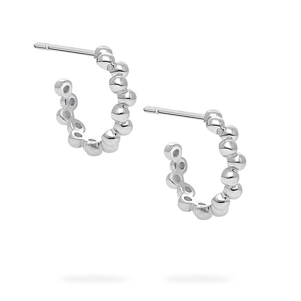 Sterling Silver Splash 15 mm Hoop Earrings