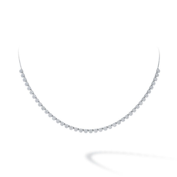 Collier riviera en or blanc et diamants