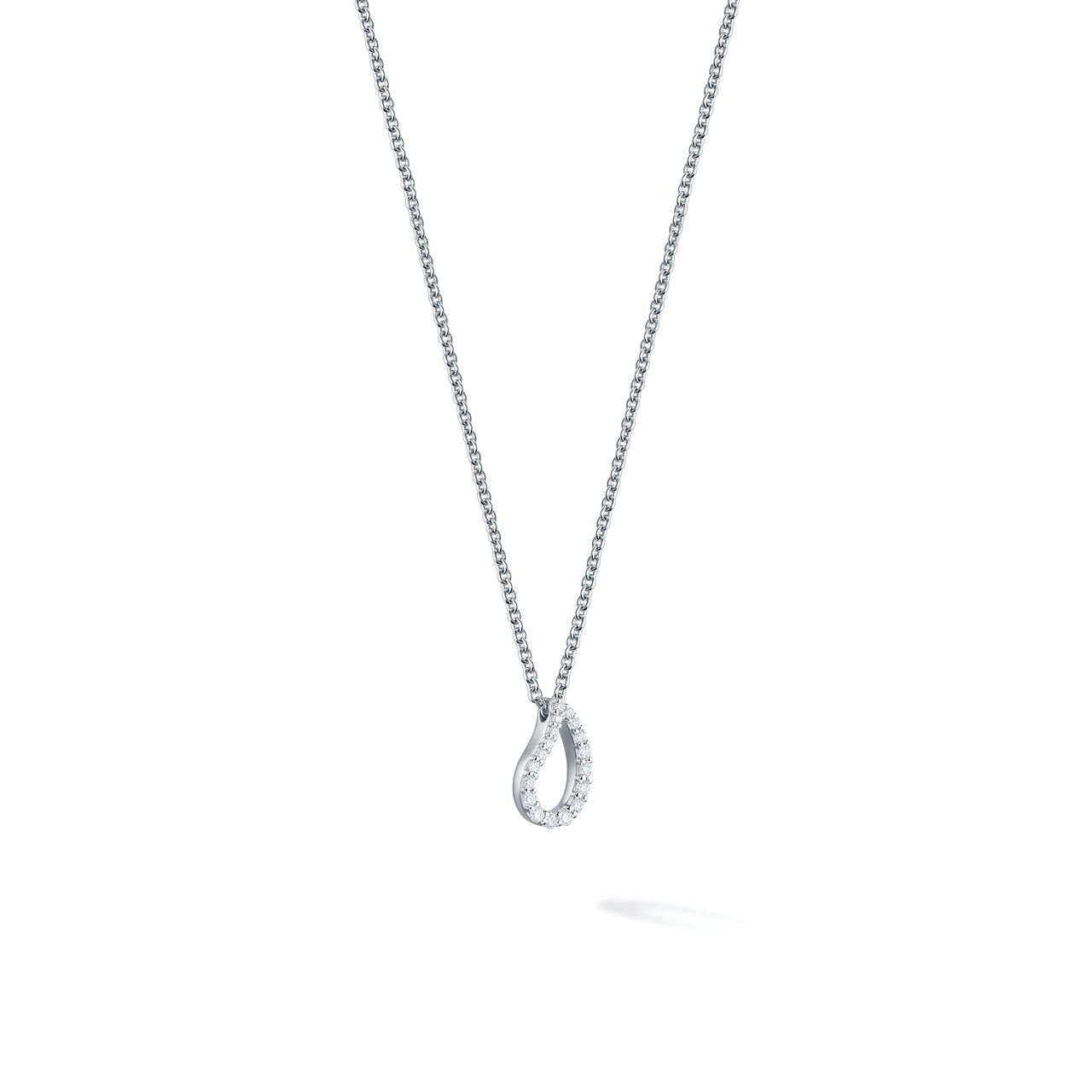 Small Diamond and White Gold Pendant image number 1