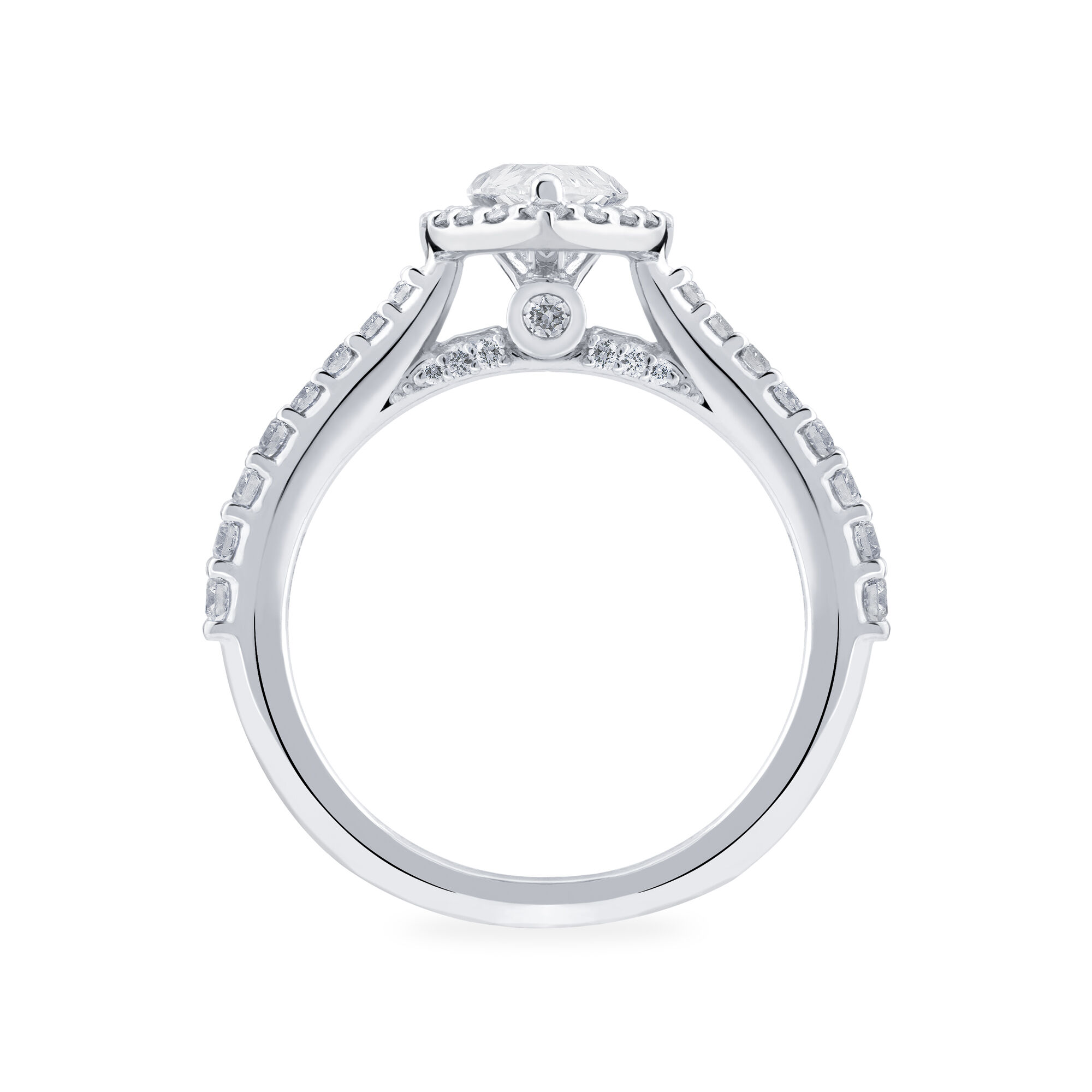 Pear and round diamond ring online