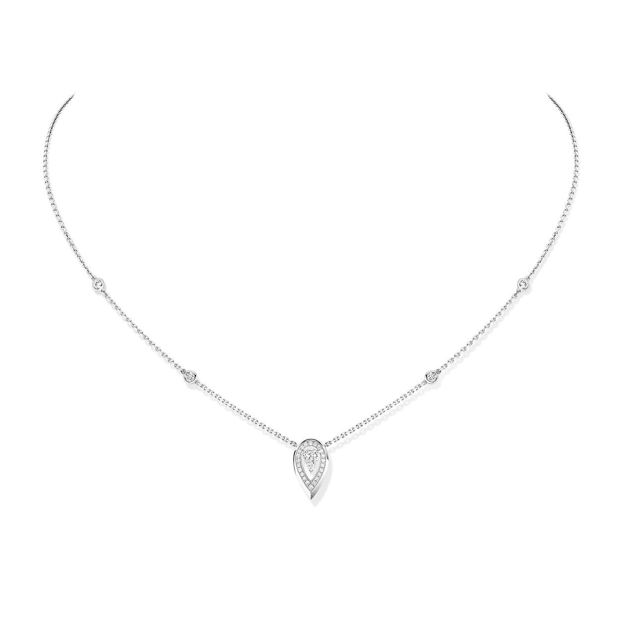 Fiery White Gold and Diamond Pendant .10ct image number 0