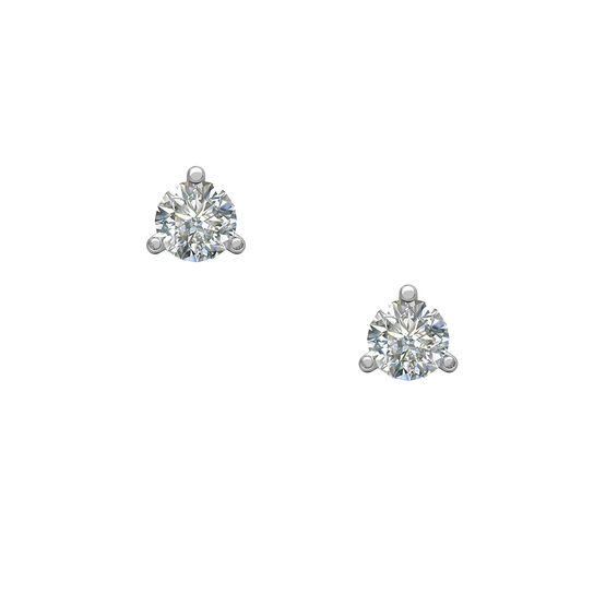 White Gold and Diamond Stud Earrings image number 0