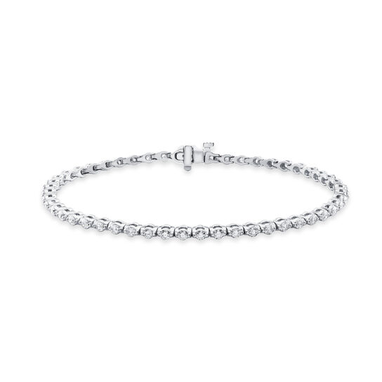 Birks Essentials Single Prong White Gold 51-Diamond Bracelet image number 0
